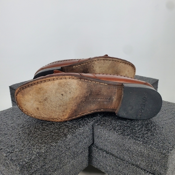 Florsheim Men PISA Moc Toe Tassel Loafers Size 9D Shoes Cognac - Picture 7 of 12